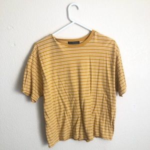 Striped yellow & white Tee